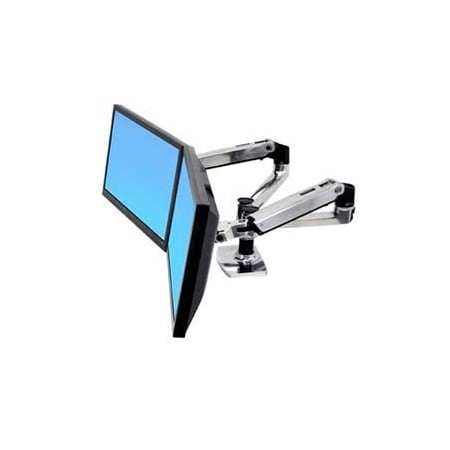 Ergotron Ergotron LX Dual Side-by-Side Arm, Polished Aluminum 45-245-026